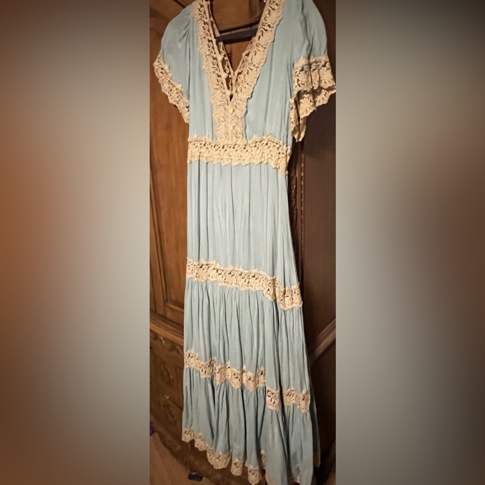 Baby blue Lace Maxi